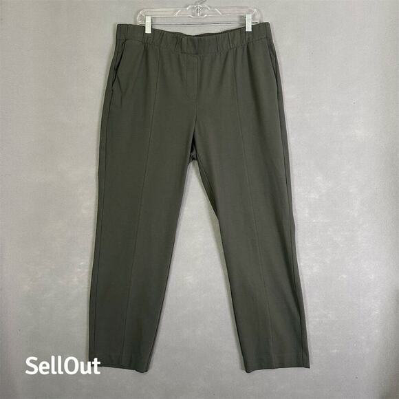 J Jill Women's Slim Leg Pants XL Green High Rise Casual - Picture 1 of 14
